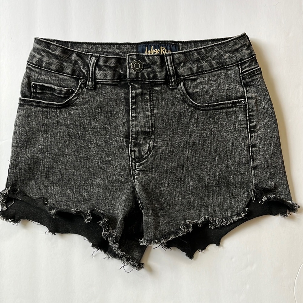 Indigo Rein black denim shorts